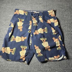 Vans Mens Board Shorts Hula Dancers Stretch Pocket Swim Trunks Sz 33